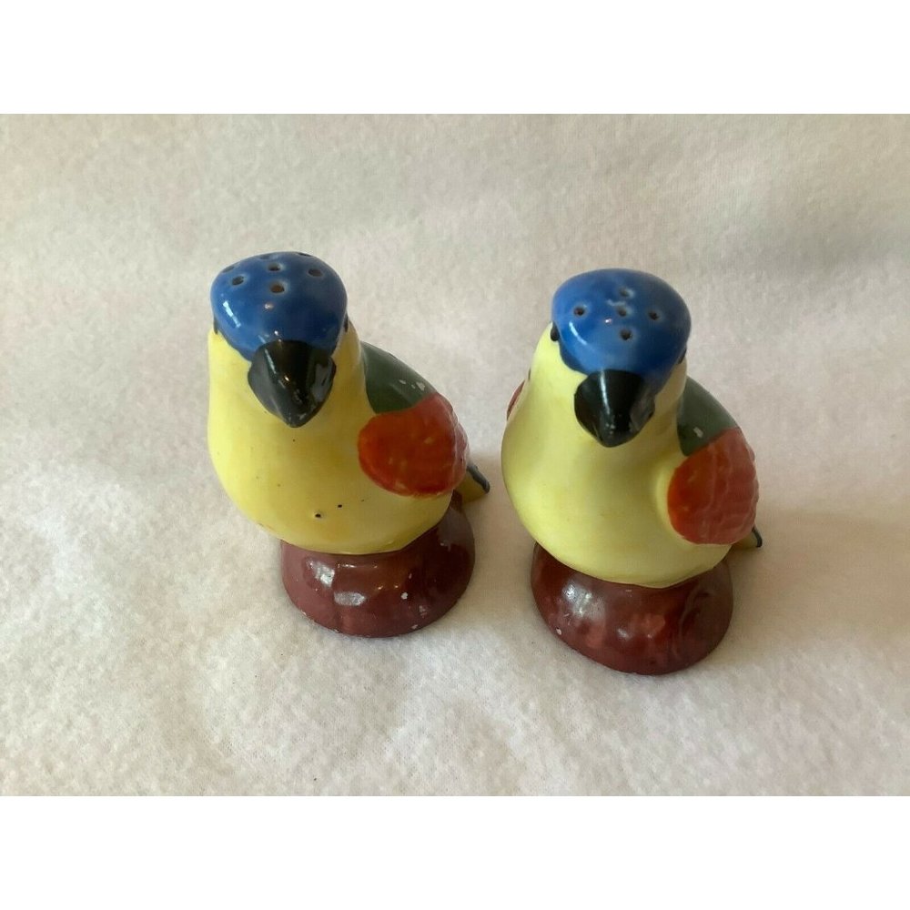 German Hand Painted Bird Salt and Pepper Shakers
